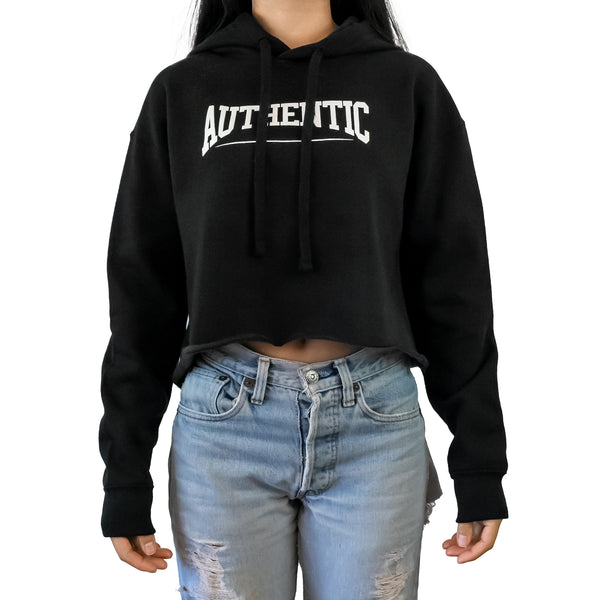 AUTHENTIC WOMEN'S LOGO CROPPED HOODIE